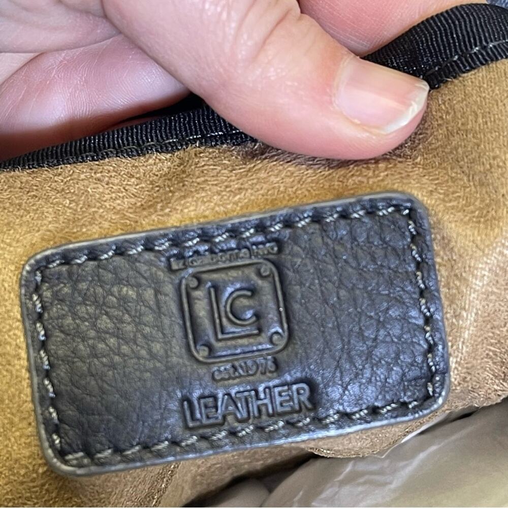Liz Claiborne Leather Purse. New condition! 13"x7" Base 9.5" Height 18.5” Strap - Picture 10 of 10